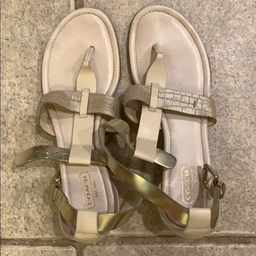 Coach Low Wedge Sandals